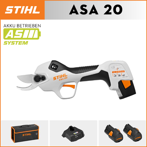 (Sonderangebot) STIHL ASA20*1, Lithiumbatterie*2, Aufbewahrungsbox*1, Schneidkopf*1, Ladegerät*1